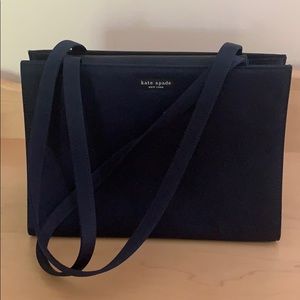 Kate spade vintage 90s SAM navy box nylon tote